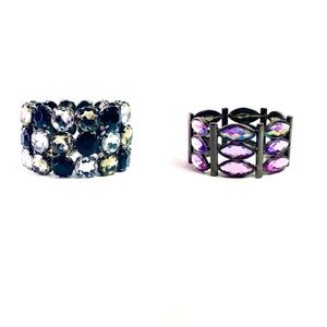 Two Big Jeweled Bracelets